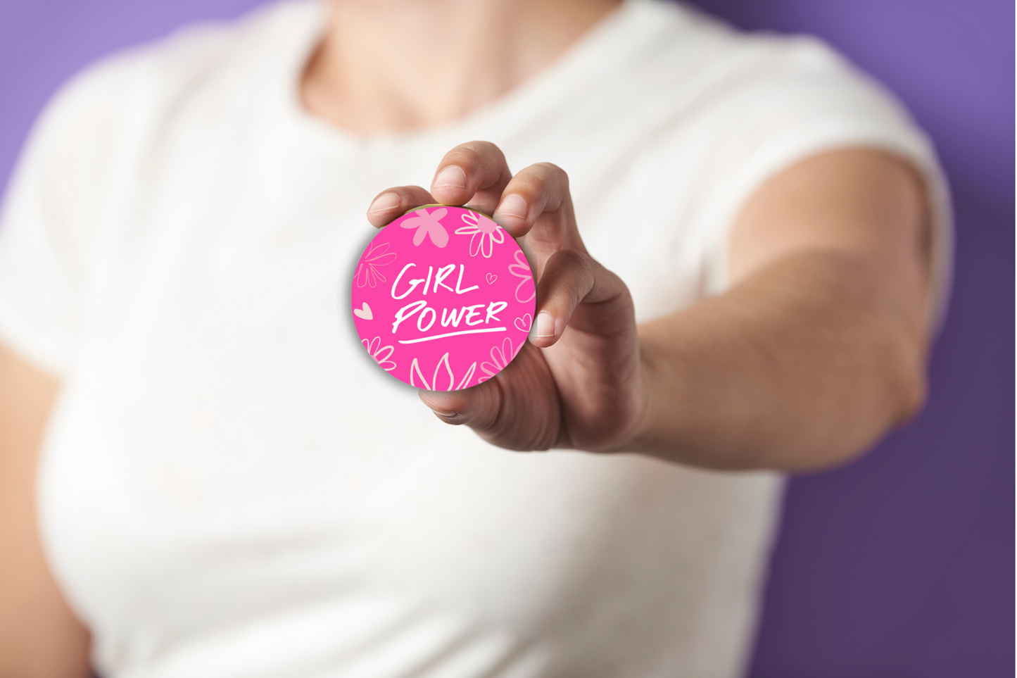 Girl Power Affirmation Badges (58mm / 5.8cm Round)