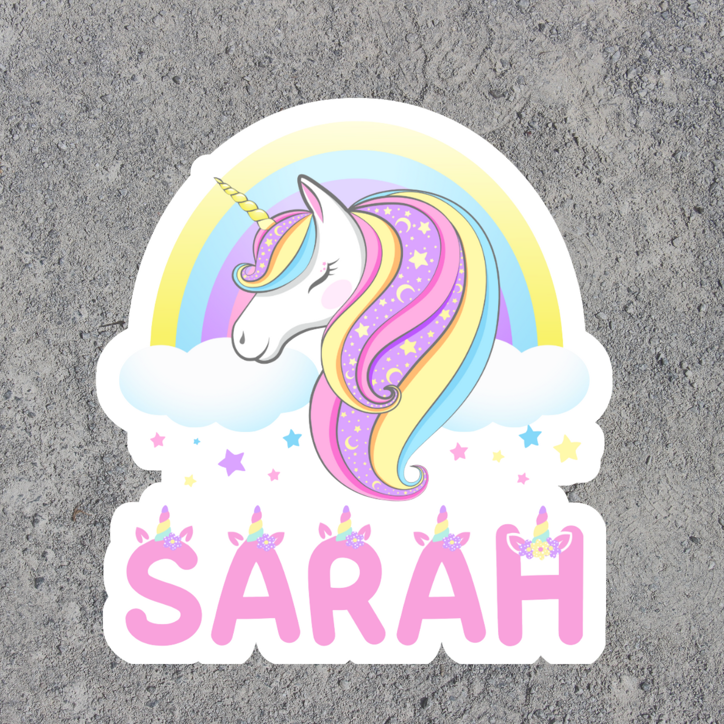 Add a touch of magic and whimsy to your belongings with your name in our Unicorn Themed Waterproof Labels!