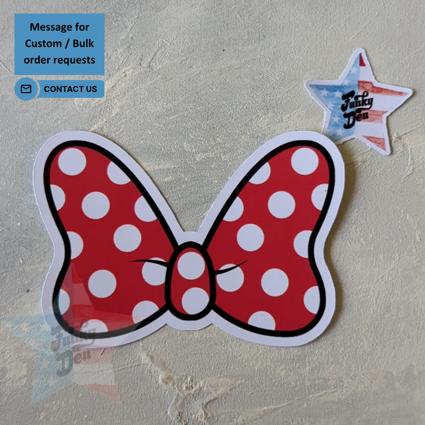 Minnie Bow Waterproof Label Stickers