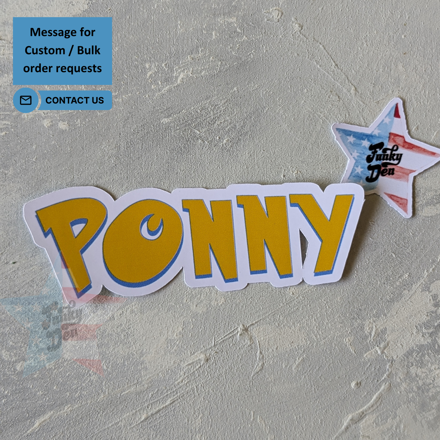 Name Personalized Poke Inspired Waterproof Label