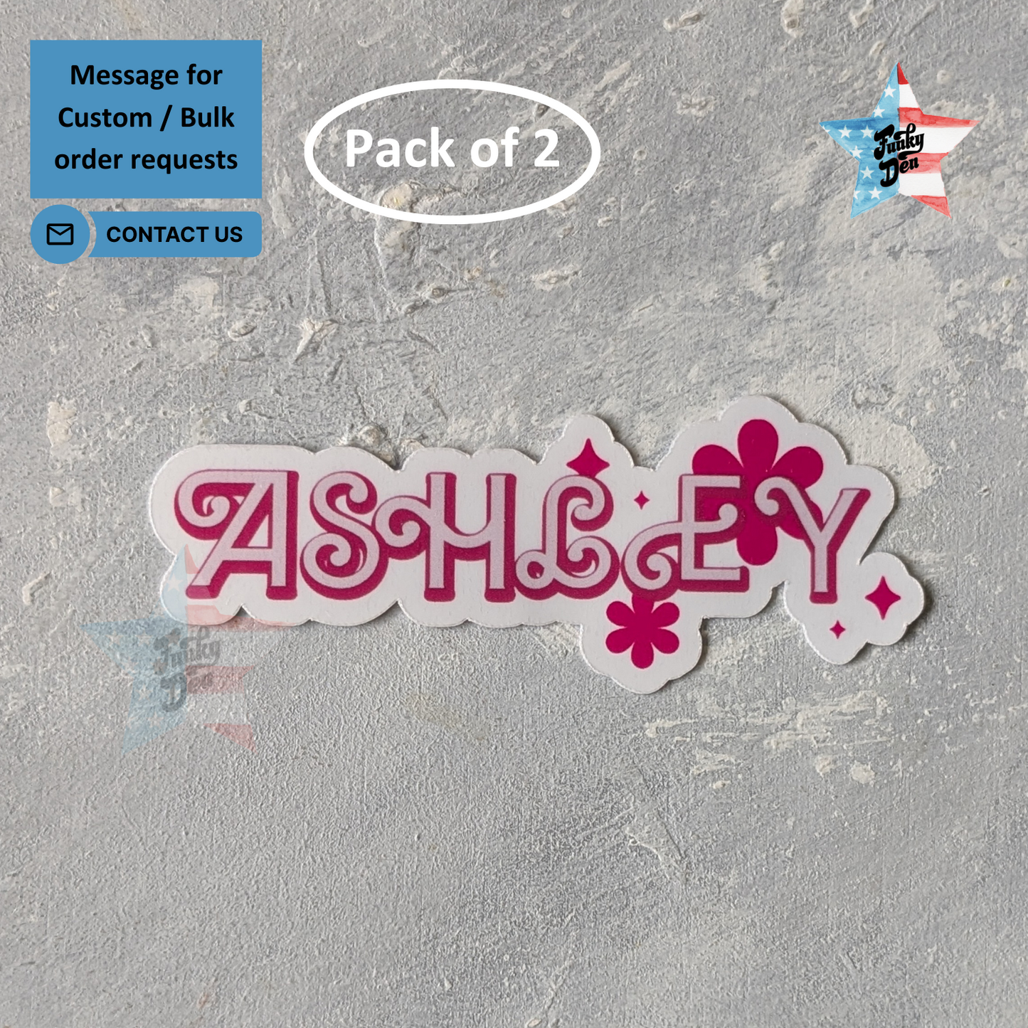 Personalized Glam Name Stickers - 3 inch