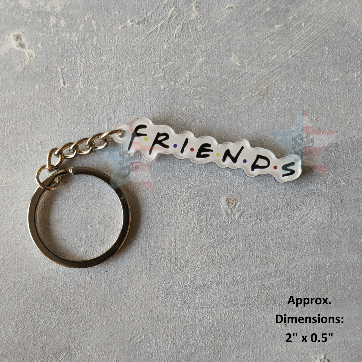 Best FRIENDS Acrylic Keychain - 2 inch, Double Sided Print