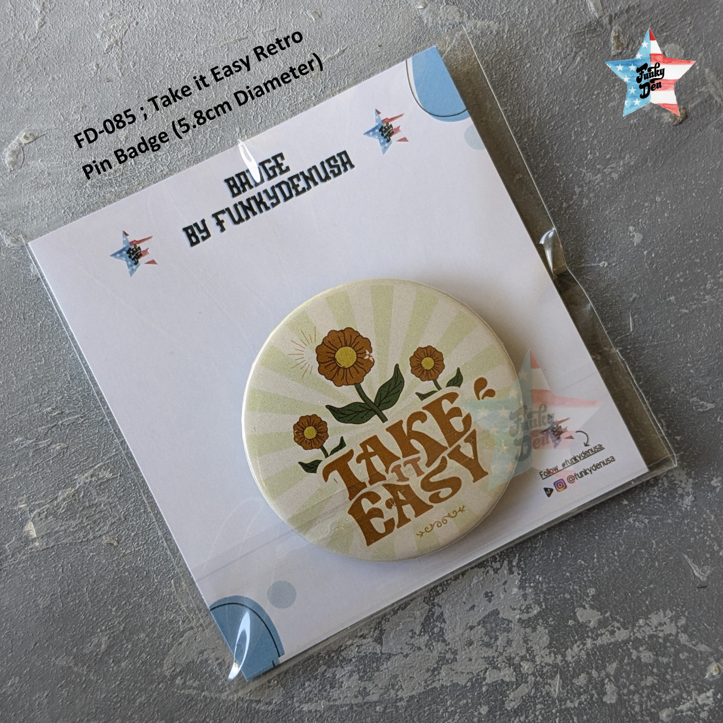 Affirmation Badges for Kids - See Good in all things ; Take it Easy Retro ; Radiate Positivvity adn Make Today Epic Badges - Christmas New year Gifting for Kids this holiday season