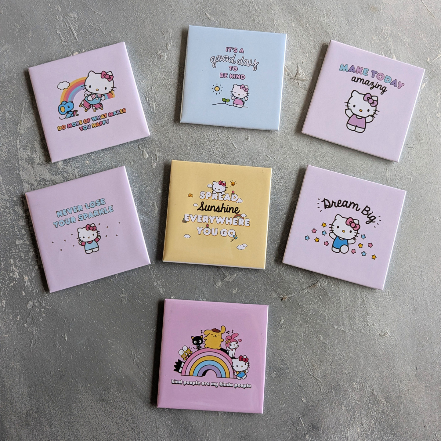 Affirmation Magnets Set | Positive Motivational Quotes & Self Love Magnets | Cute 2.5 Inch Fridge Magnets