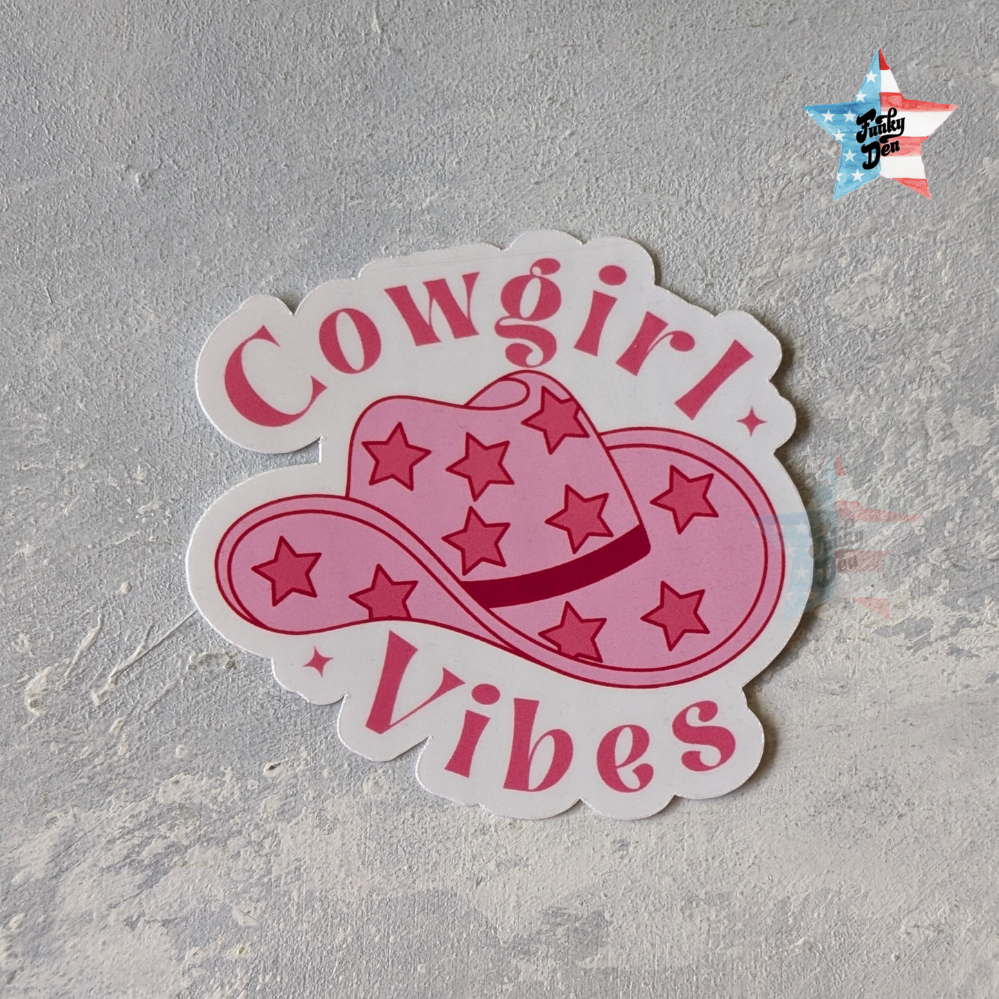 Cowgirl Vibes 3 inch Waterproof label