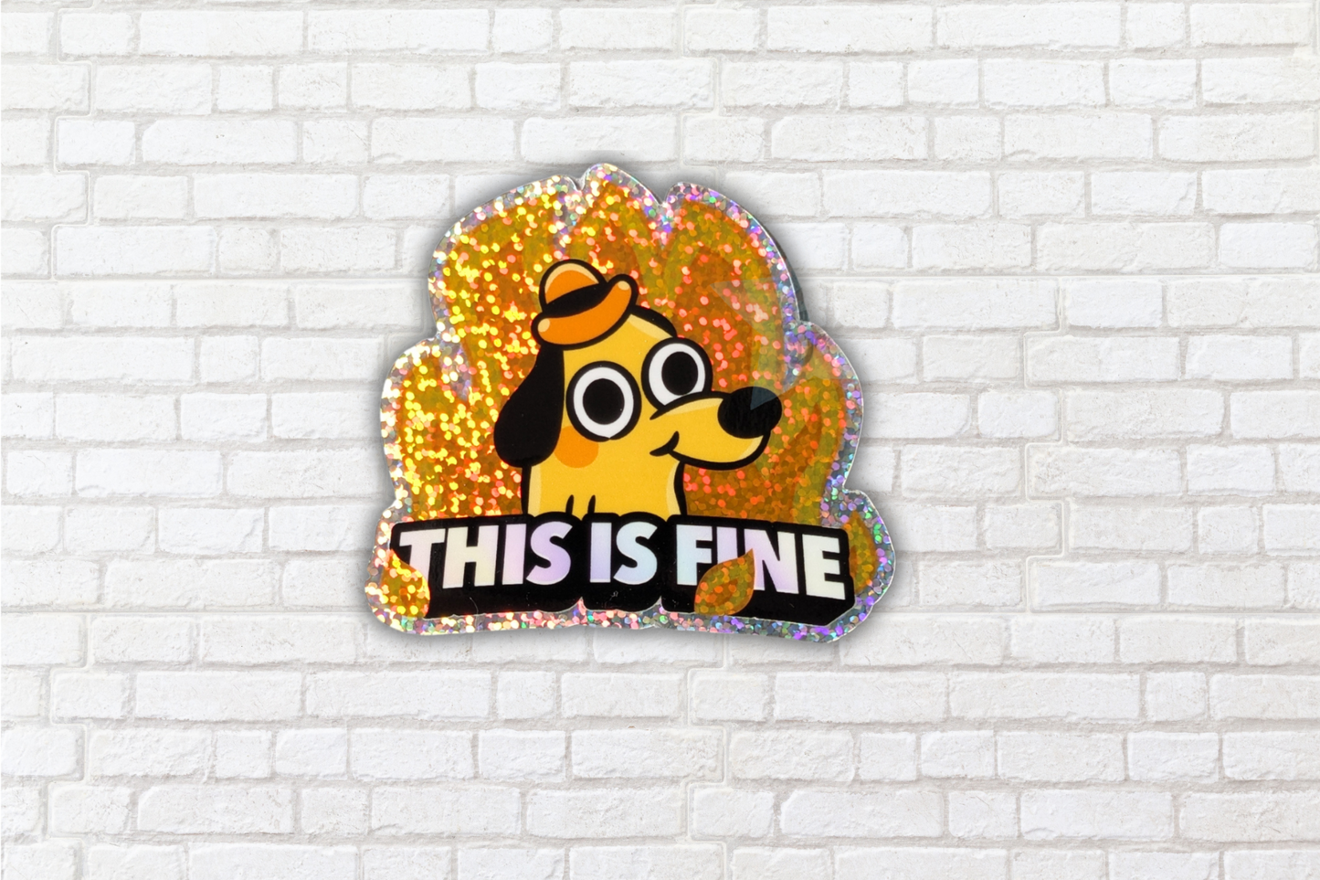 This Is Fine Dog Sticker: Popular Meme | Phone Case | Notebook | Planner | Laptop | Waterbottle | Waterproof Stickers | LIMITED VERSION