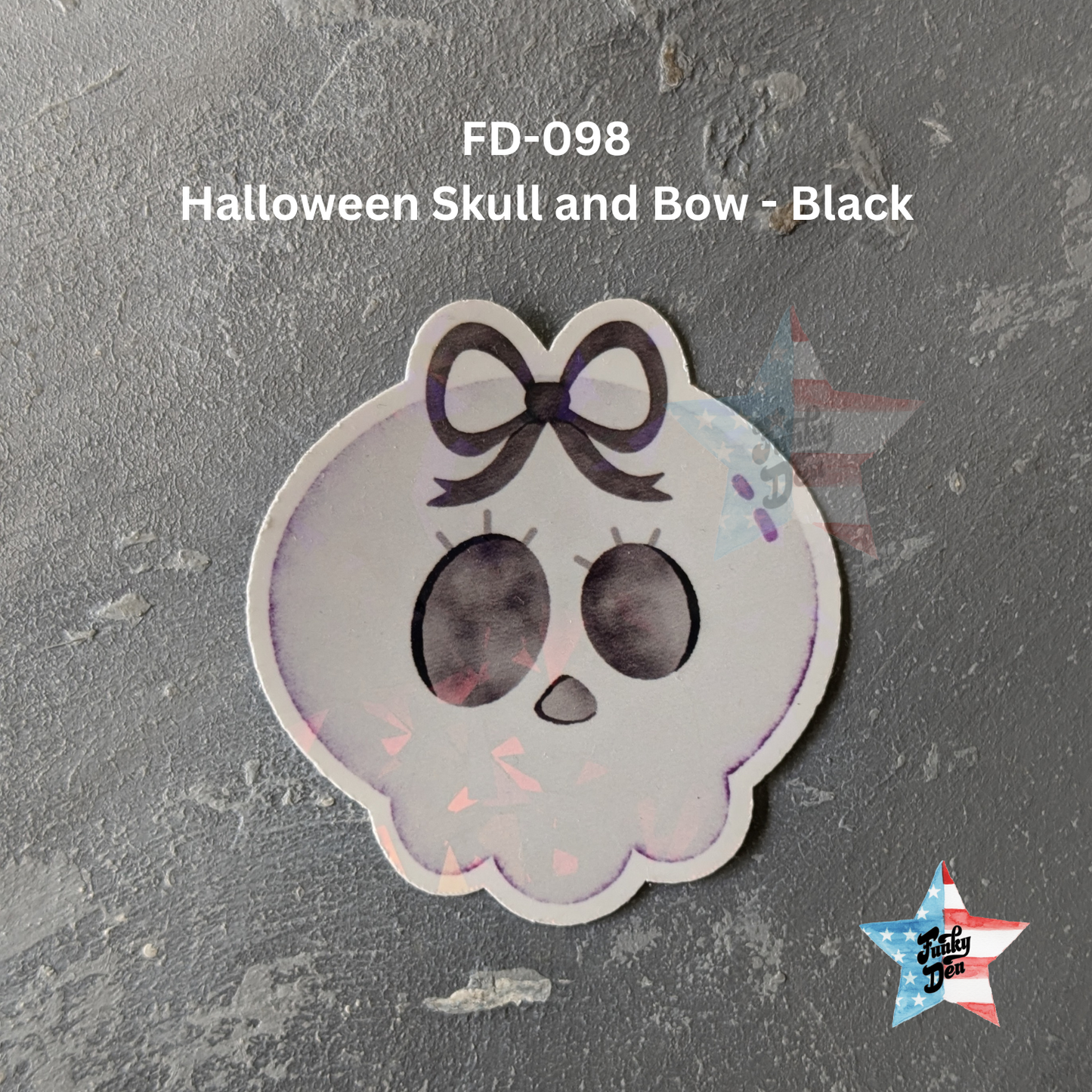 Suncatching Halloween Waterproof Stickers – Cute and Creepy Skull and Bow Designs (2.5 inch)