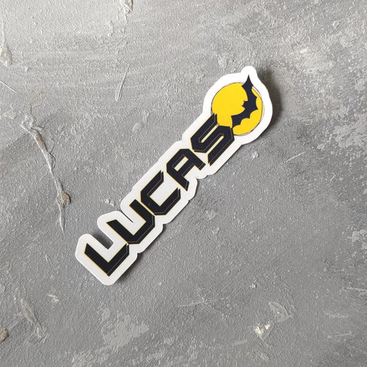 Personalized Hero Bat Name Labels | Dark Knight Inspired Waterproof Stickers | Pack of 2