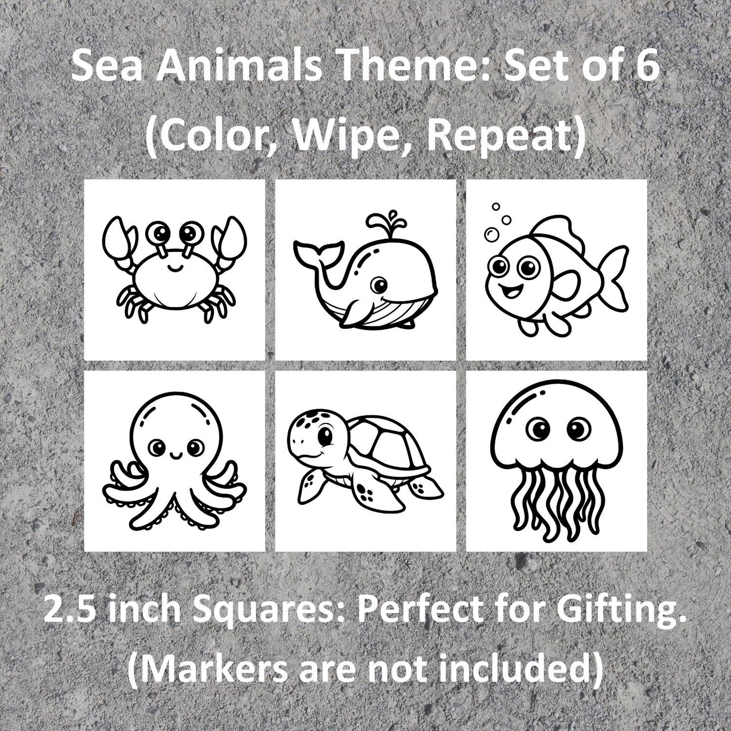 Themed Reusable Dry Erase Magnet Cards for Kids | Toddler Travel Activity Set | Quiet Book Alternative