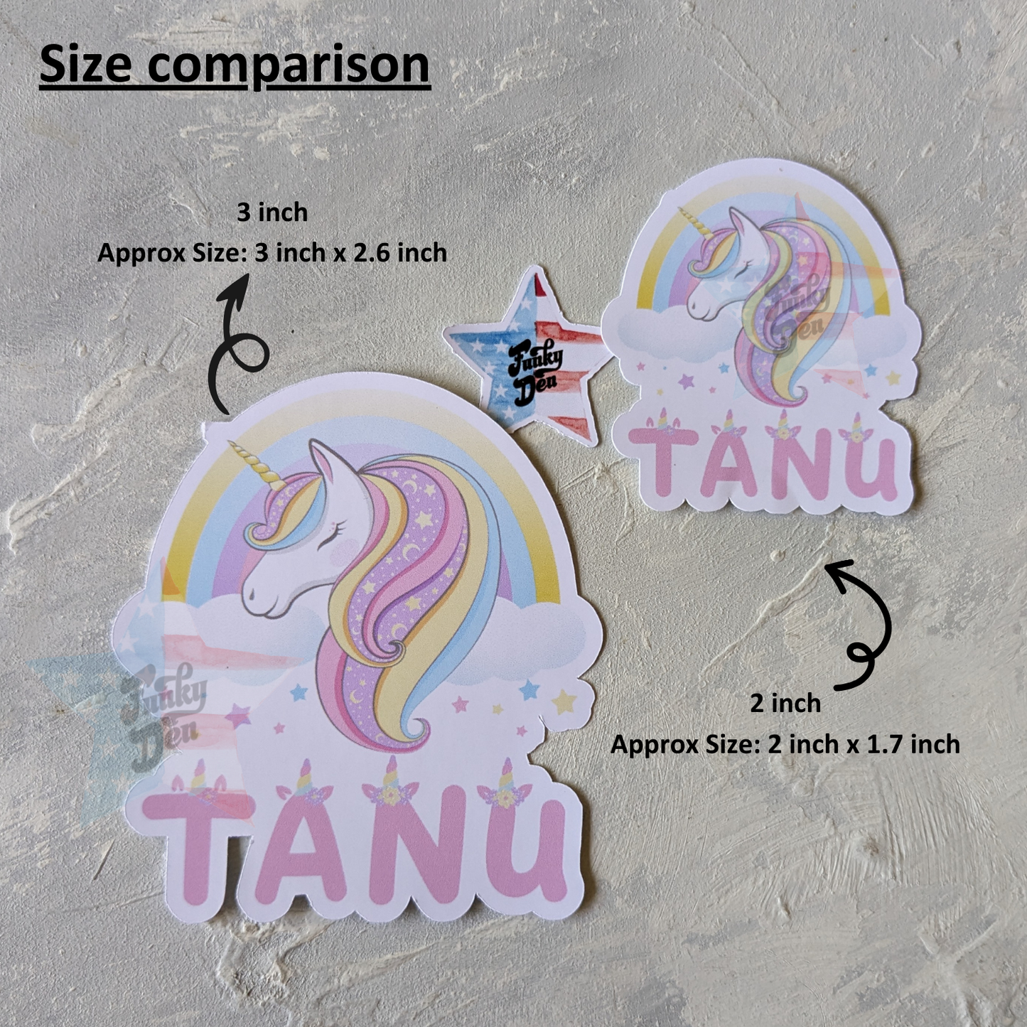 Unicorn Name Personalized Waterproof label