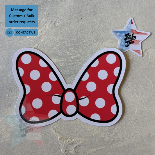 Minnie Mouse Bow Stickers for Kids | Phone Case | Notebook | Planner Stickers | Vinyl Minnie Mouse Waterproof Sticker Gift | Disney Stickers