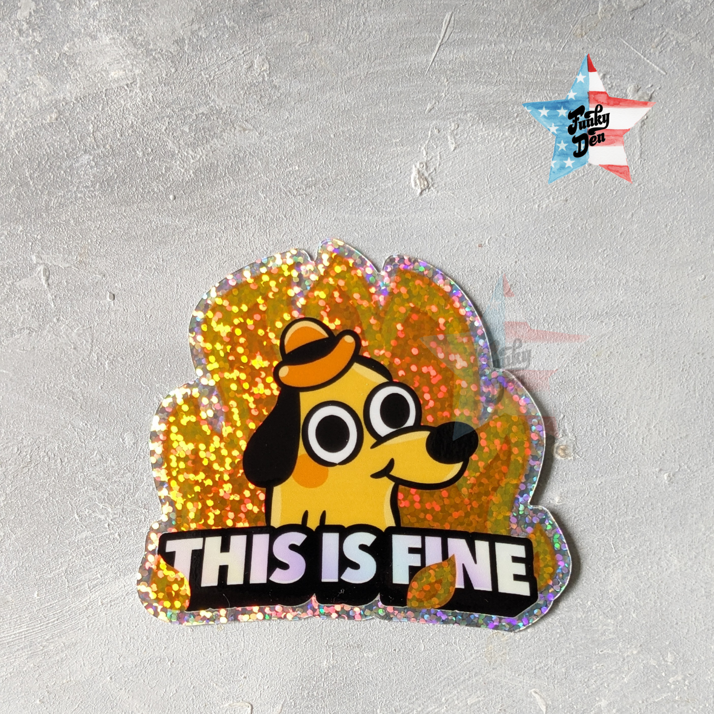 This Is Fine Dog Sticker: Popular Meme | Phone Case | Notebook | Planner | Laptop | Waterbottle | Waterproof Stickers | LIMITED VERSION