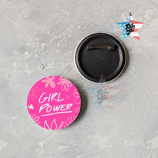 Girl Power Affirmation Badges (58mm / 5.8cm Round)