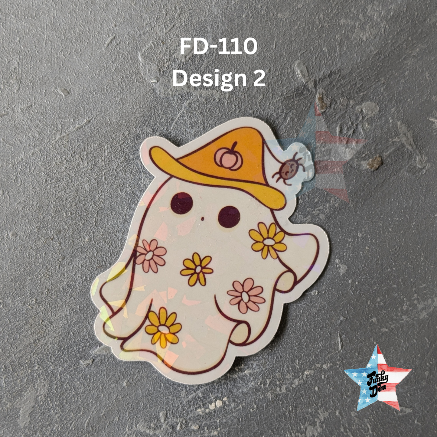 Cute Daisy Boo Stickers: Sunshine and Spooky Charm - Halloween Planner Stickers | Waterproof Stickers | Halloween Gifts | Laptop Stickers | Cute Ghost Stickers