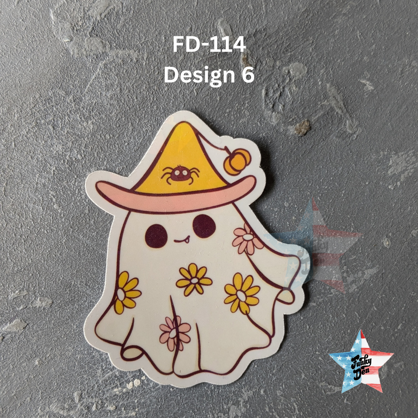 Cute Daisy Boo Stickers: Sunshine and Spooky Charm - Halloween Planner Stickers | Waterproof Stickers | Halloween Gifts | Laptop Stickers | Cute Ghost Stickers