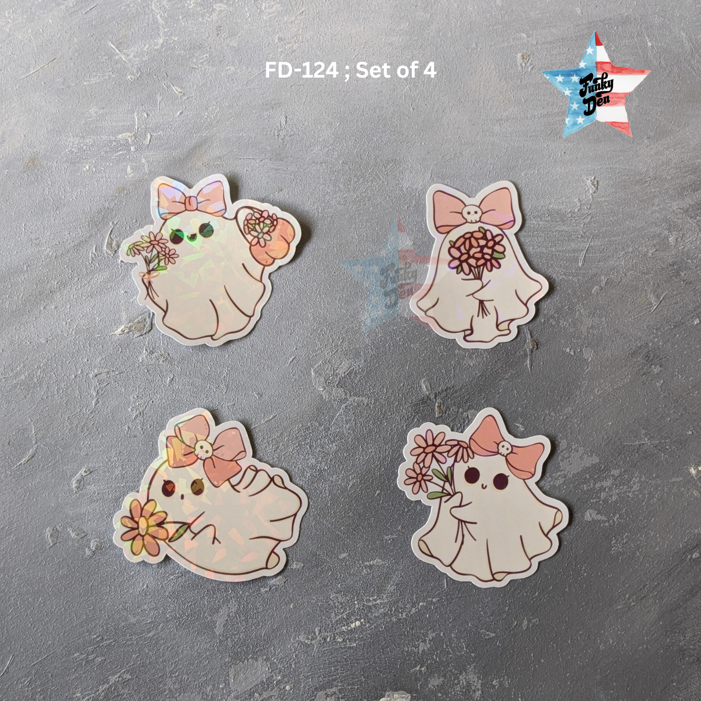 Flower Boo Stickers: Adorable Ghost with Floral CharmFlower Boo Stickers: Adorable Ghost with Floral Charm | Waterproof | Halloween Gifts | Laptop Stickers | Cute Ghost Stickers | Waterproof | Halloween Gifts | Laptop Stickers | Cute Ghost Stickers