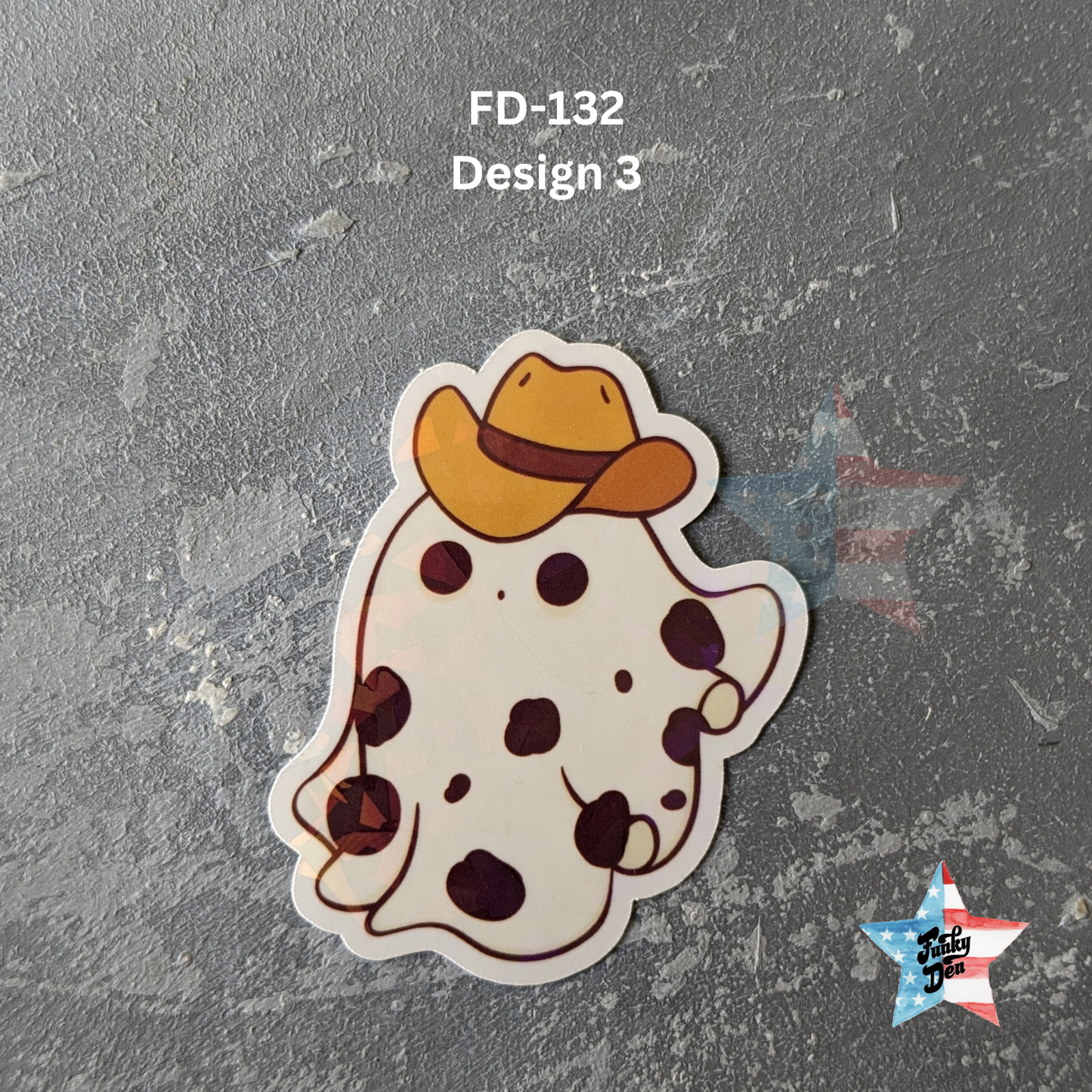 2.5inch Giddy Up! Cowboy Boo Waterproof Sticker Set (9 Designs) | Waterproof | Halloween Gifts | Laptop Stickers | Cute Ghost Stickers