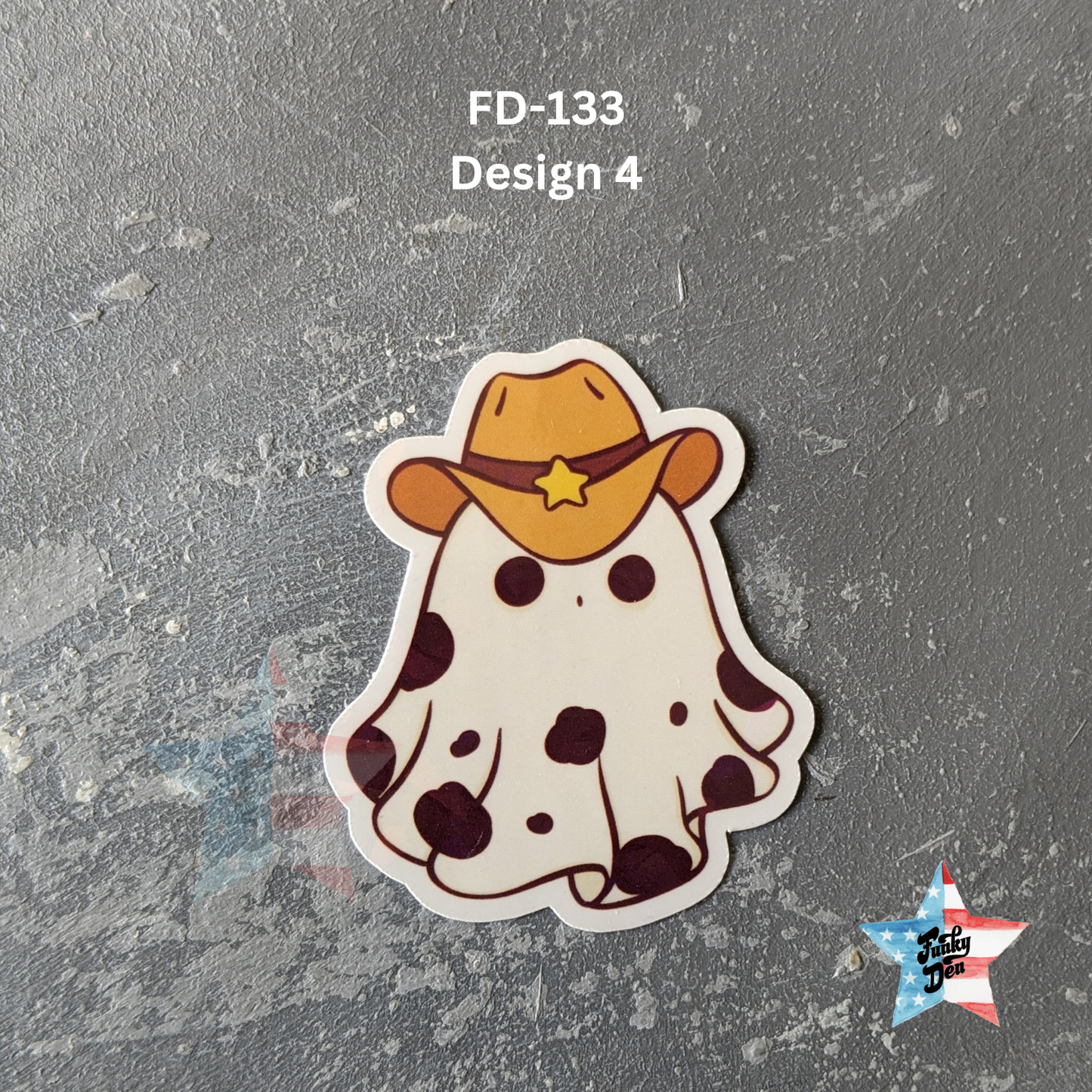 2.5inch Giddy Up! Cowboy Boo Waterproof Sticker Set (9 Designs) | Waterproof | Halloween Gifts | Laptop Stickers | Cute Ghost Stickers