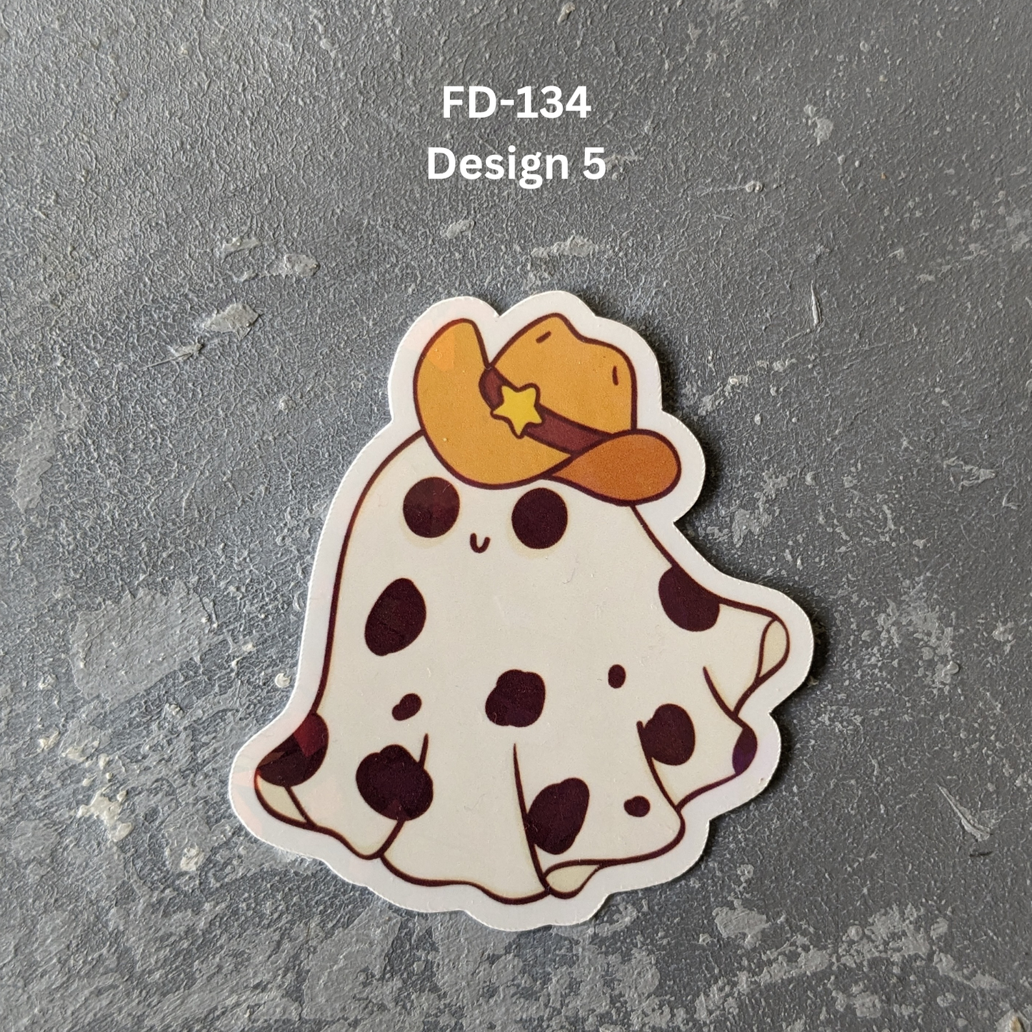 2.5inch Giddy Up! Cowboy Boo Waterproof Sticker Set (9 Designs) | Waterproof | Halloween Gifts | Laptop Stickers | Cute Ghost Stickers