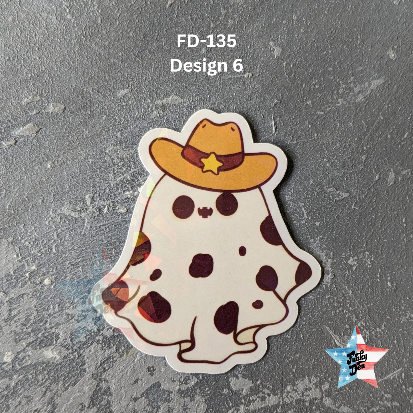 2.5inch Giddy Up! Cowboy Boo Waterproof Sticker Set (9 Designs) | Waterproof | Halloween Gifts | Laptop Stickers | Cute Ghost Stickers