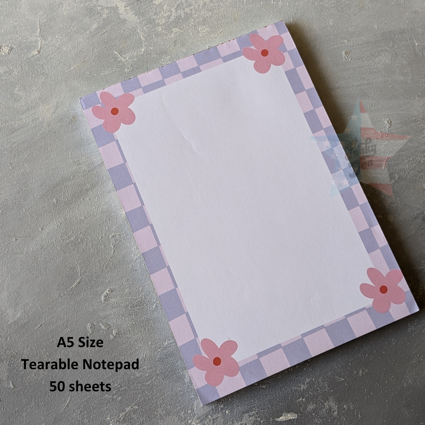 Retro Floral A5 Tearable Notepad (50 sheets) - Vintage Floral Designs