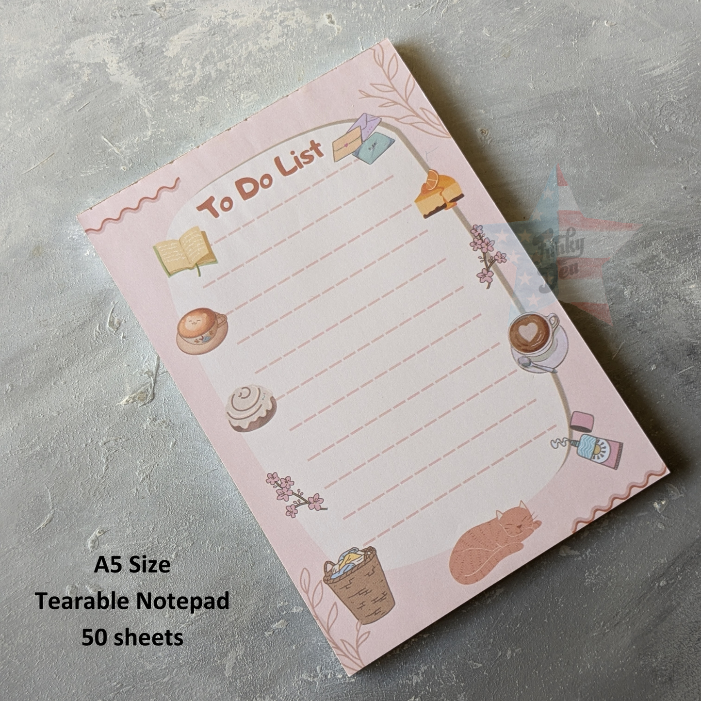 Hobby Lover A5 Tearable Notepad (50 sheets) - Perfect for Office Stationery and Supplies