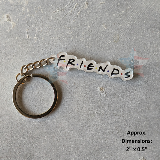 Best FRIENDS Acrylic Keychain - 2 inch, Double Sided Print