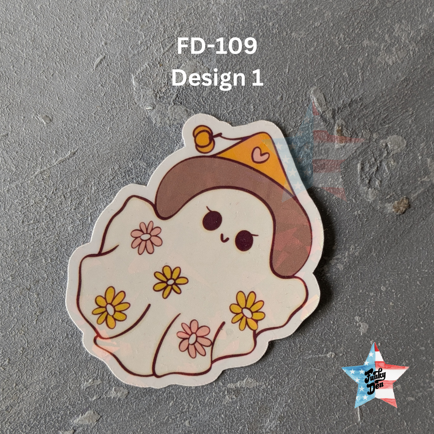 Cute Daisy Boo Stickers: Sunshine and Spooky Charm - Halloween Planner Stickers | Waterproof Stickers | Halloween Gifts | Laptop Stickers | Cute Ghost Stickers