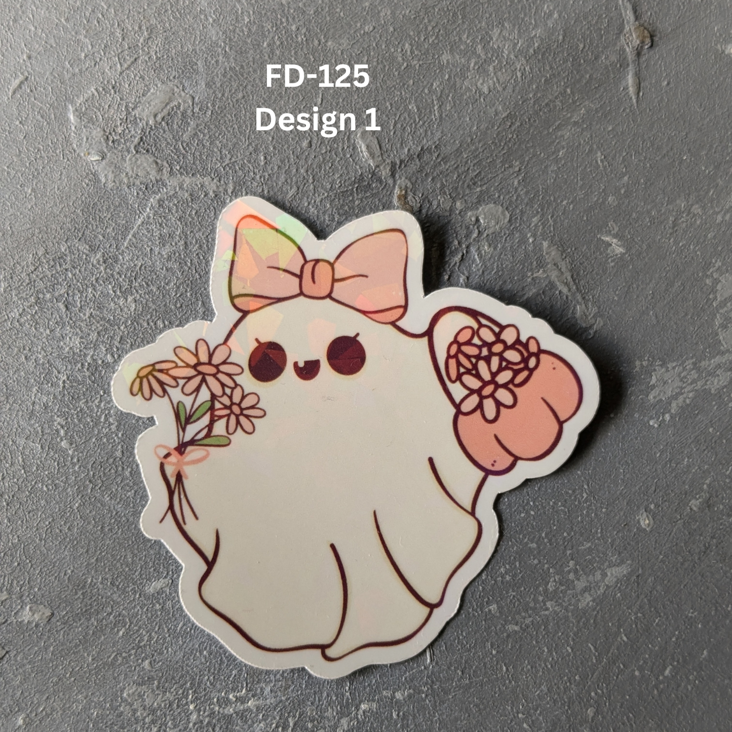 Flower Boo Stickers: Adorable Ghost with Floral CharmFlower Boo Stickers: Adorable Ghost with Floral Charm | Waterproof | Halloween Gifts | Laptop Stickers | Cute Ghost Stickers | Waterproof | Halloween Gifts | Laptop Stickers | Cute Ghost Stickers