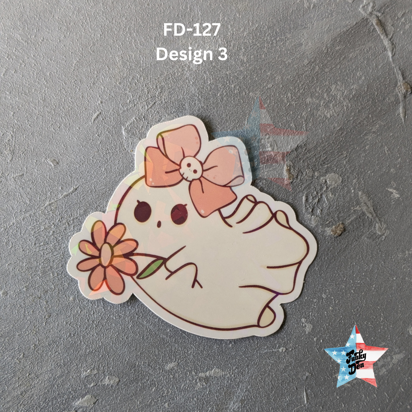 Flower Boo Stickers: Adorable Ghost with Floral CharmFlower Boo Stickers: Adorable Ghost with Floral Charm | Waterproof | Halloween Gifts | Laptop Stickers | Cute Ghost Stickers | Waterproof | Halloween Gifts | Laptop Stickers | Cute Ghost Stickers