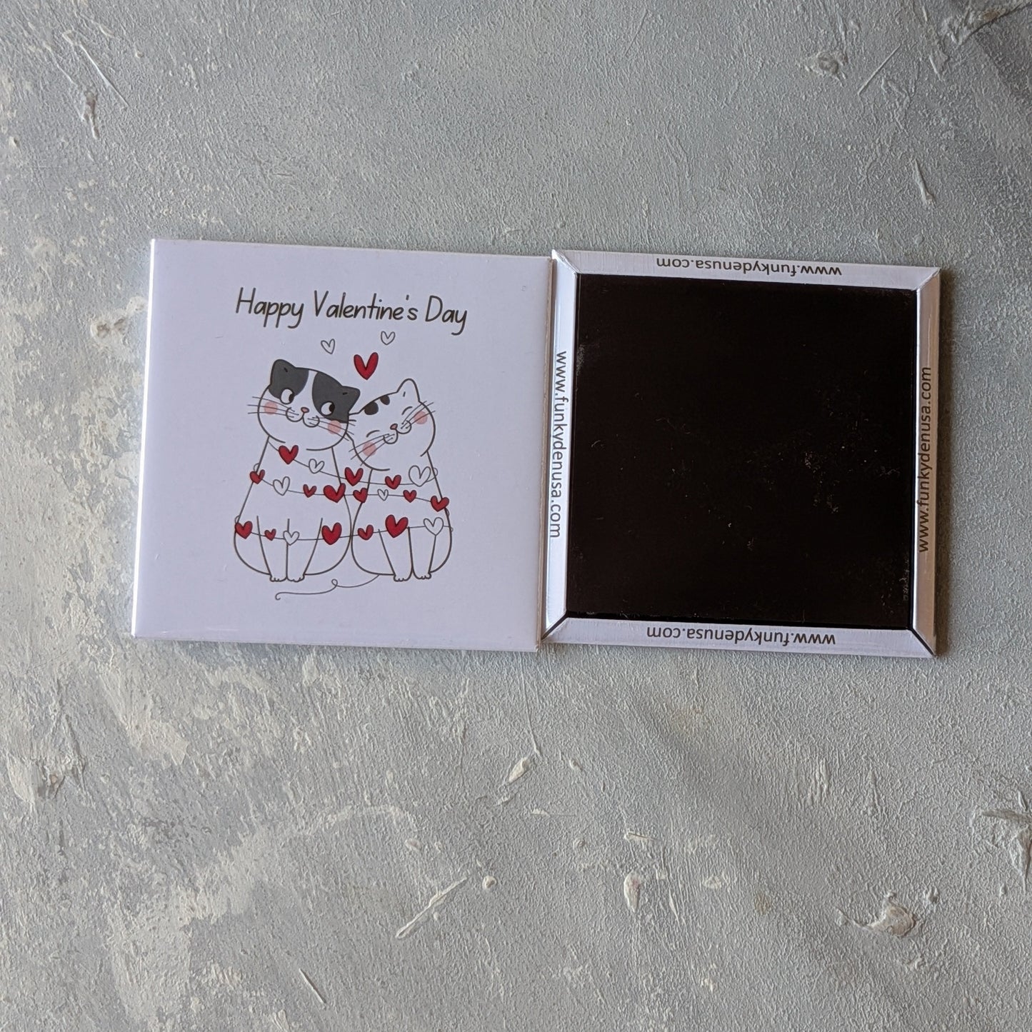 Happy valentines day square magnet