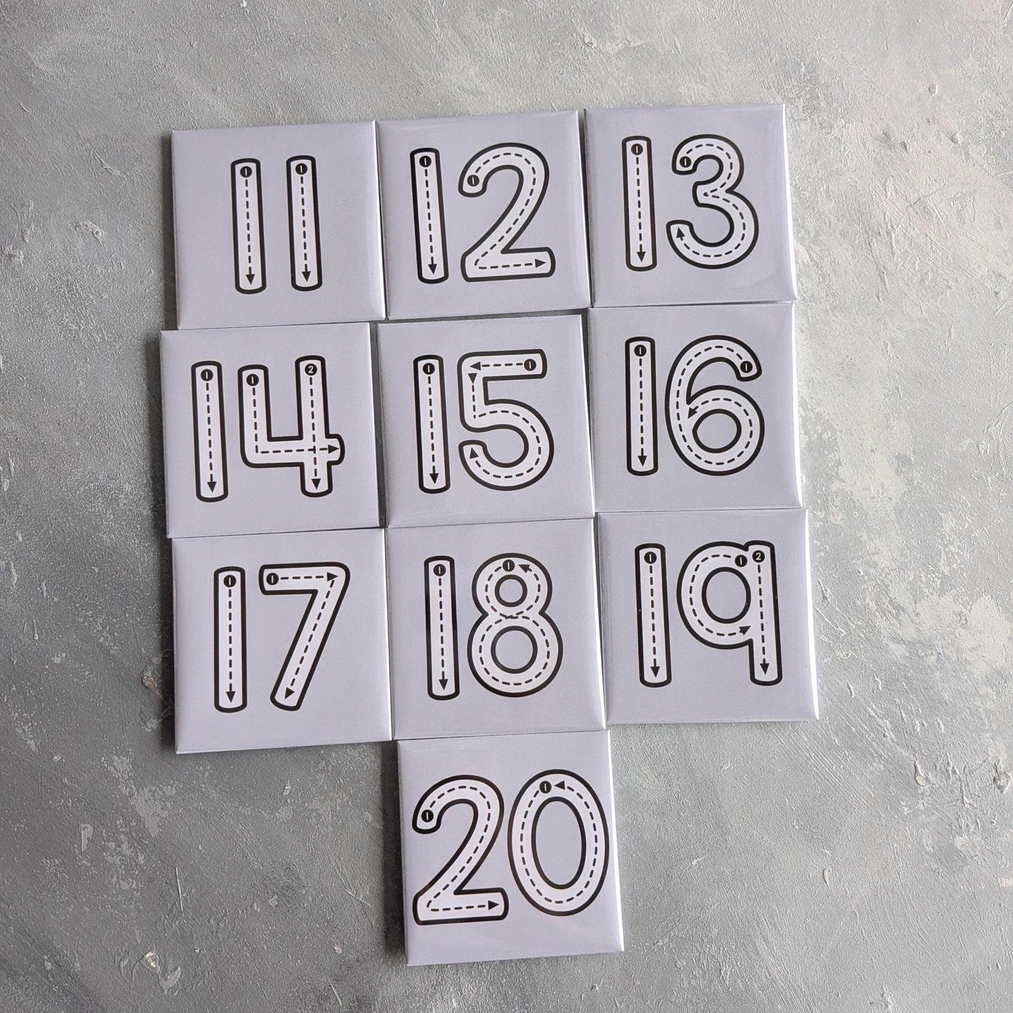 Dry Erase Numbers Magnets 0–20 – Reusable Number Tracing Set for Toddlers & Preschool Learning