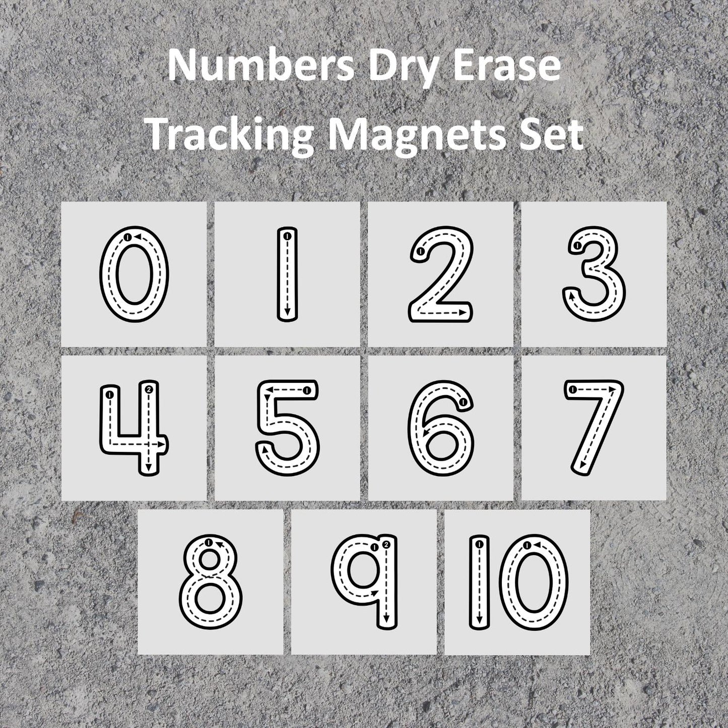Dry Erase Numbers Magnets 0–20 – Reusable Number Tracing Set for Toddlers & Preschool Learning