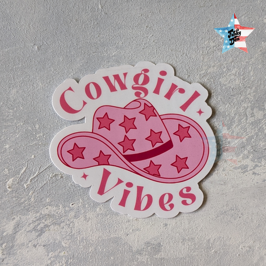 2.5" Cowgirl Vibes Stickers | Phone Case | Notebook | Planner | Laptop | Waterbottle | Waterproof Stickers