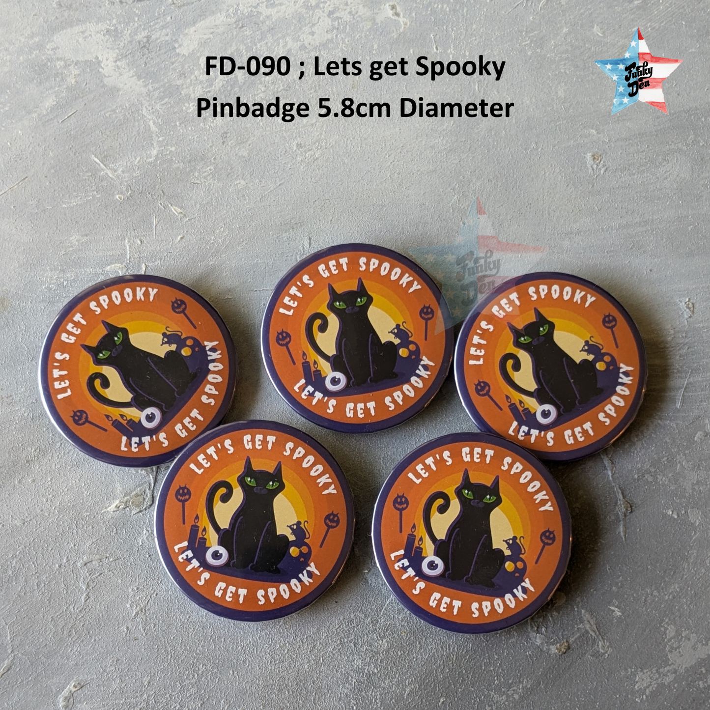 Spooky Fun! Halloween Enamel Badges (5.8cm)