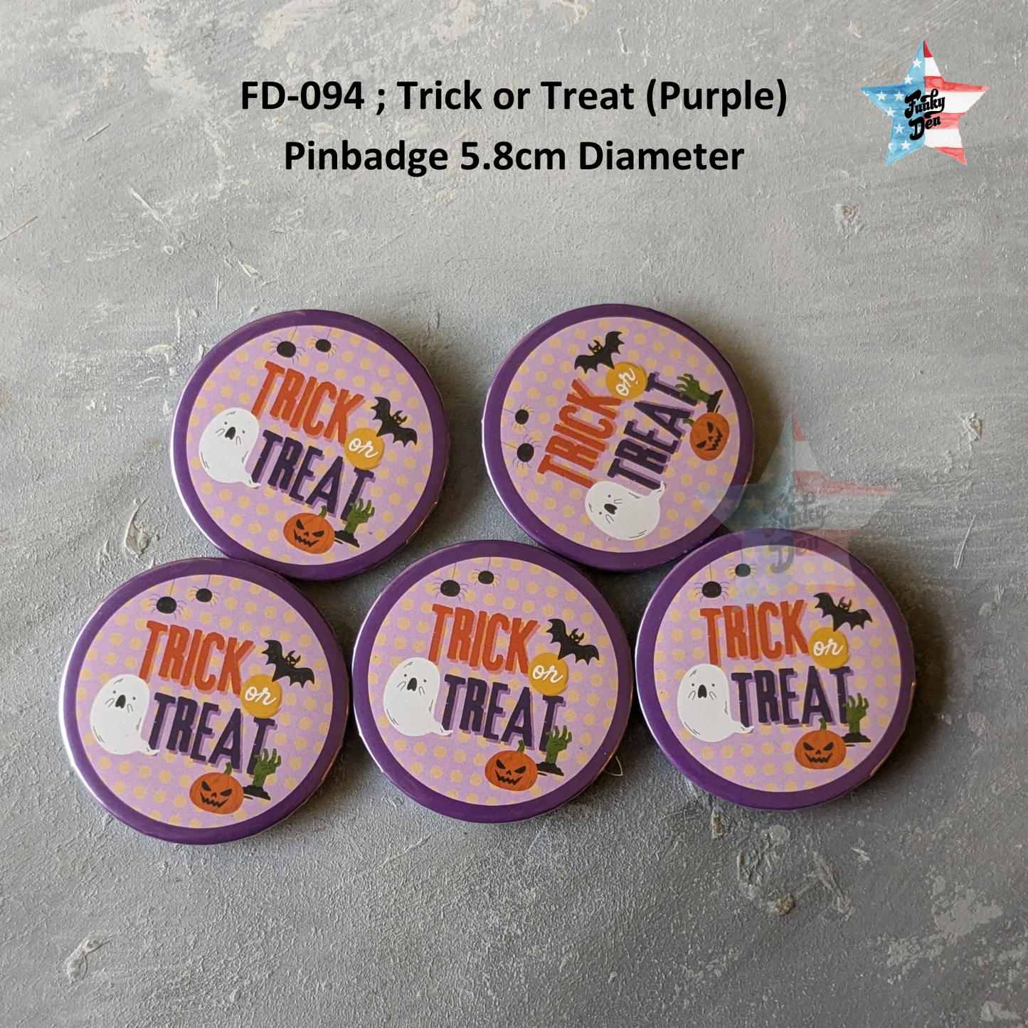 Spooky Fun! Halloween Enamel Badges (5.8cm)