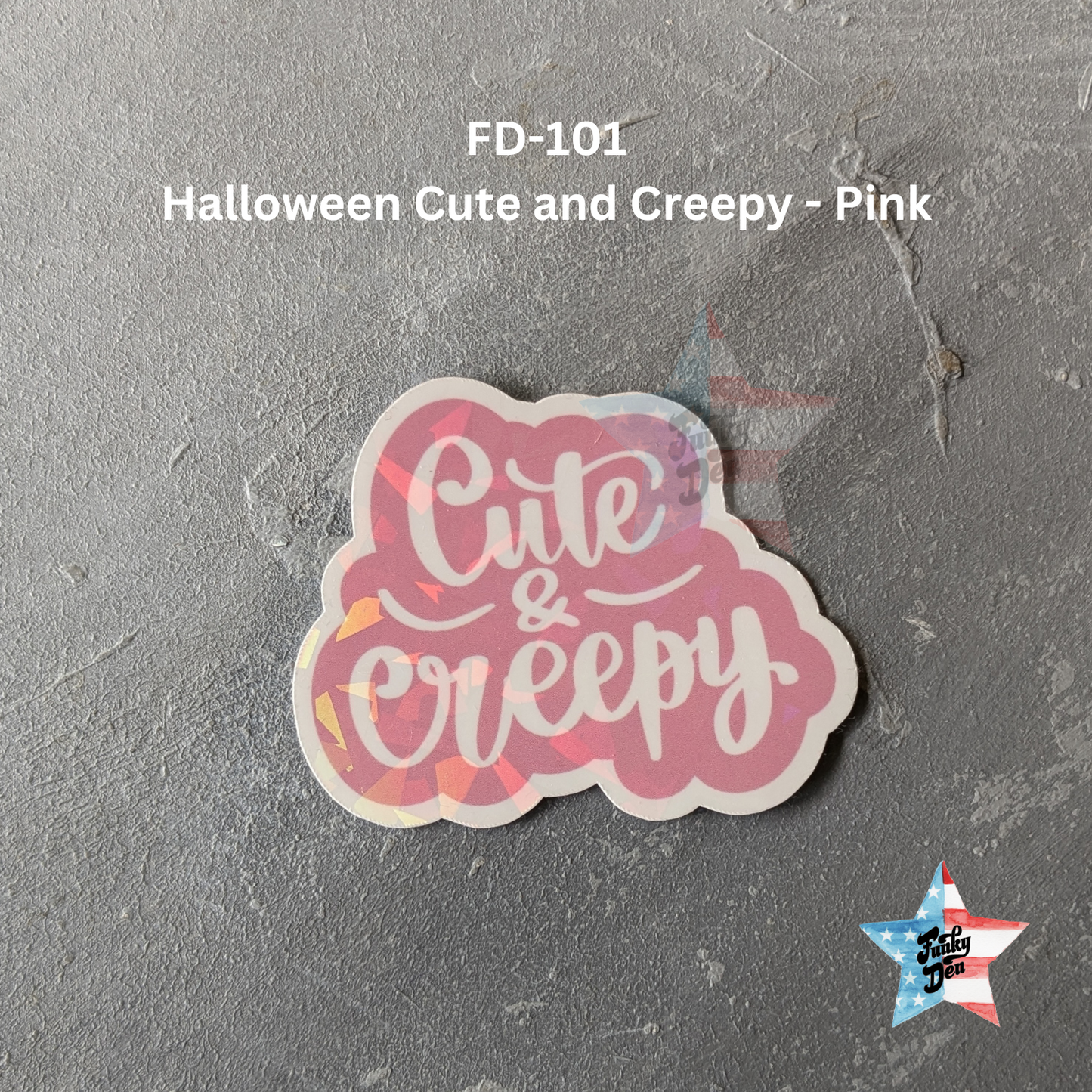 Suncatching Pink Halloween Waterproof Labels – Cute and Creepy Designs (2.5 inch)