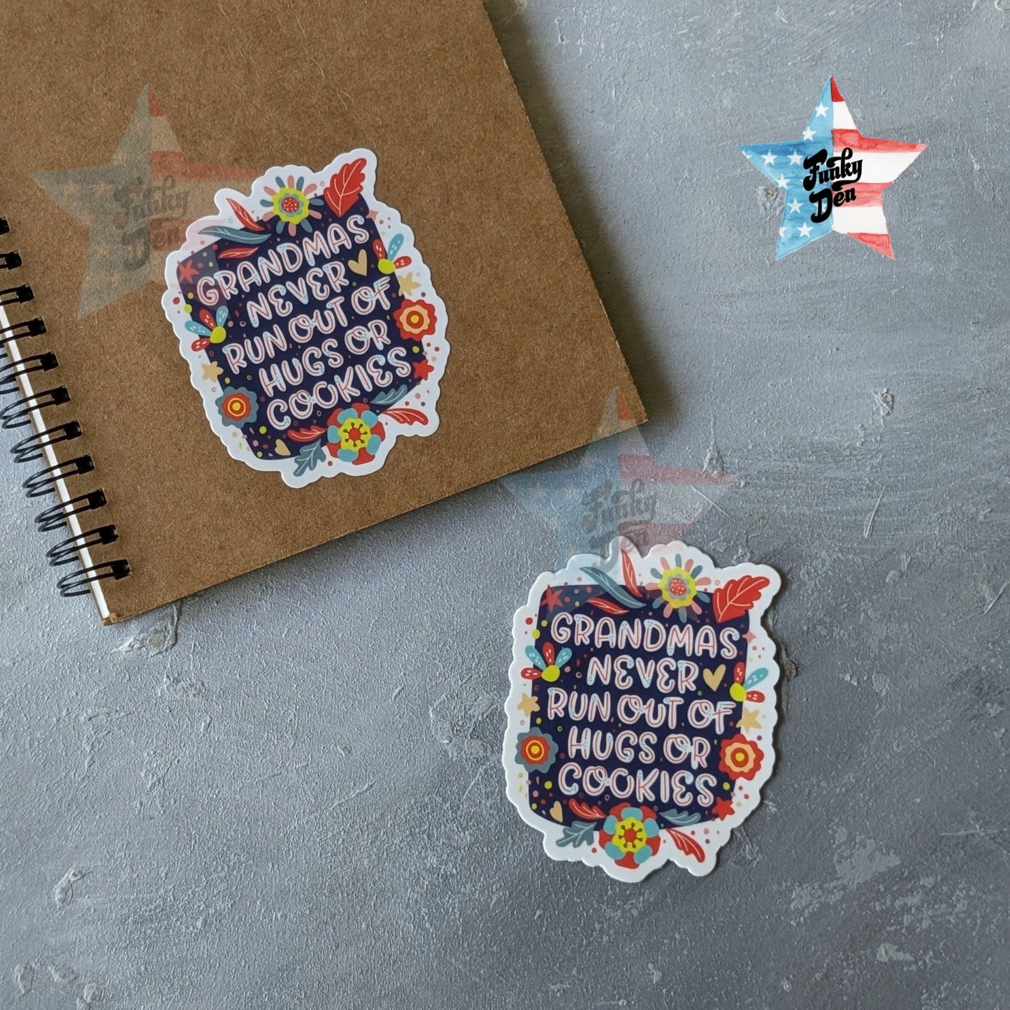 Show Grandma Some Love! Adorable & Durable Grandma Sticker | Kids Stickers | Phone Case | Notebook | Planner Stickers | Waterproof Stickers