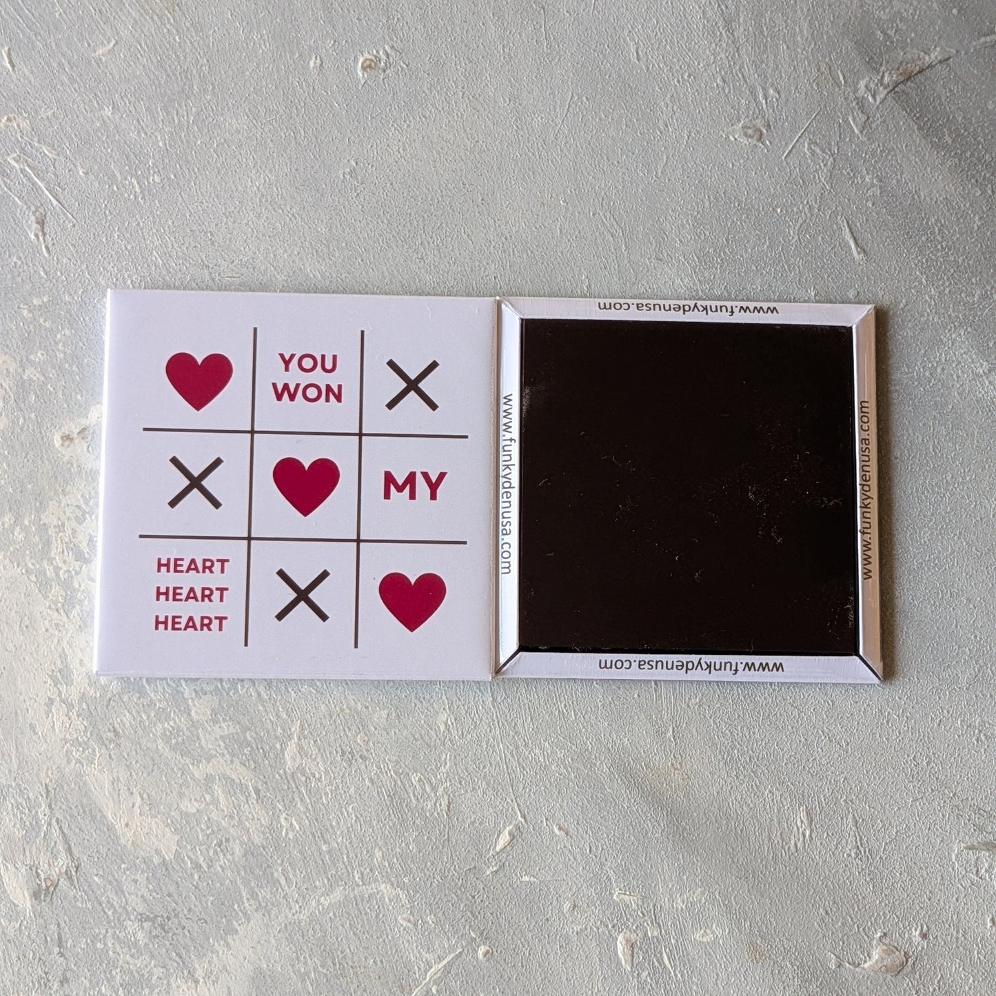 tic tac tow valentines day square magnets valentines day favor