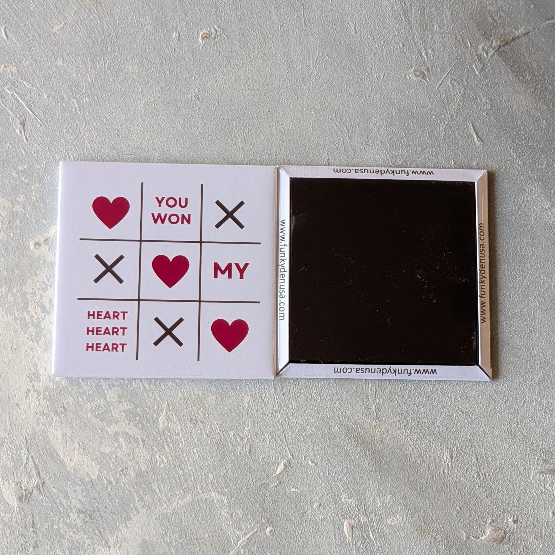 tic tac tow valentines day square magnets valentines day favor