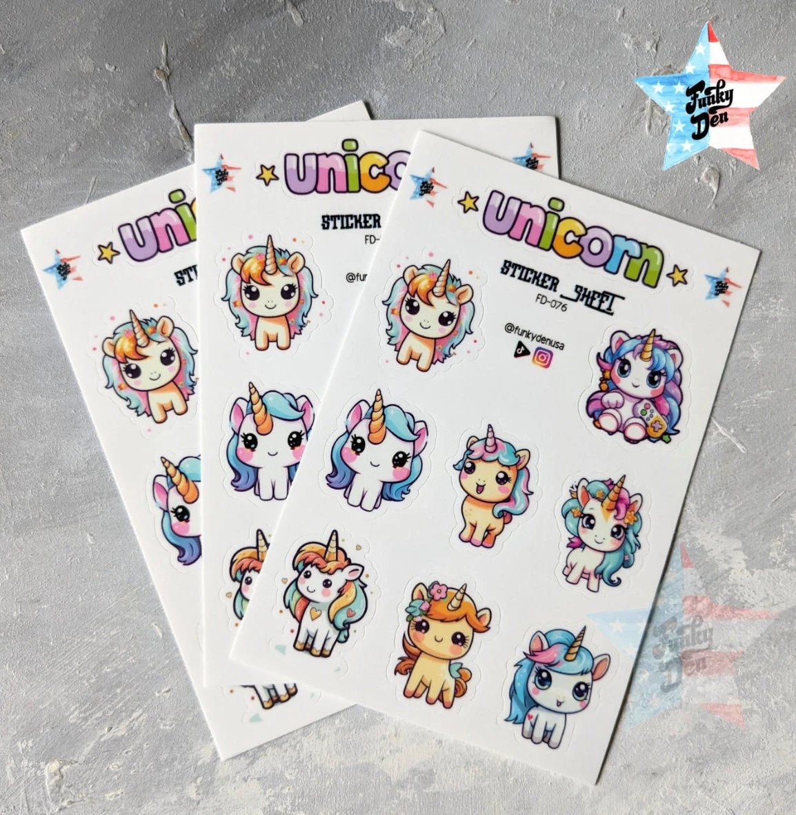 Sprinkle Some Magic with this Unicorn Sticker Sheet! (4x6") Perfect for Kids | Stickers for School | Unicorn  Planner Stickers - Not Waterproof |