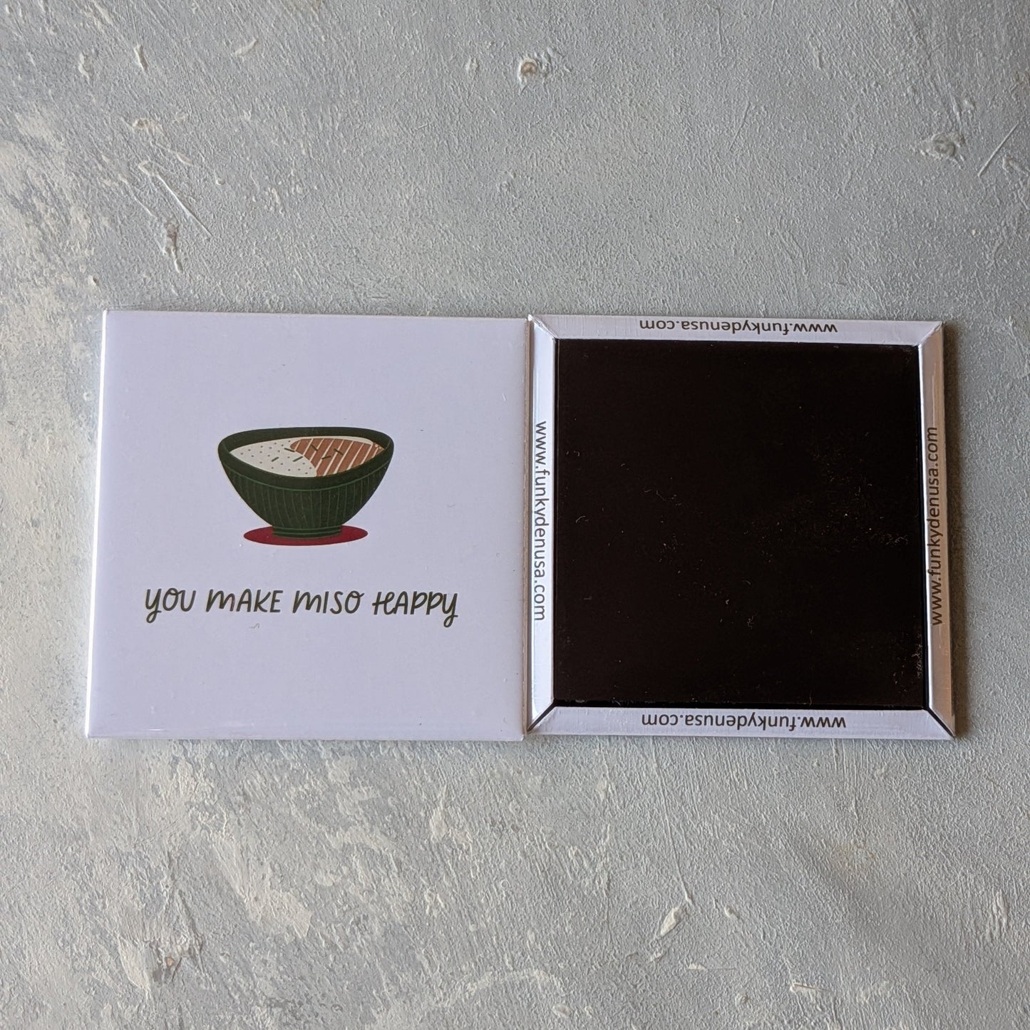 you make me so happ square valentines day magnet